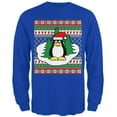 thumbnail image 1 of Penguin on Ice Ugly Christmas Sweater Mens Long Sleeve T Shirt, 1 of 1