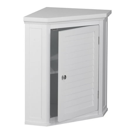 

Pemberly Row 1-Door Corner Wall Cabinet in White