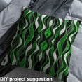 thumbnail image 2 of jejeloiu Modern Geometric Lines Fabric by the Yard 3 Yards,Modern Minimalist Geometric Sewing Fabric,Black Green Stripes Fabric for Sewing For Teens,Ultra Soft Home Decor, 2 of 6