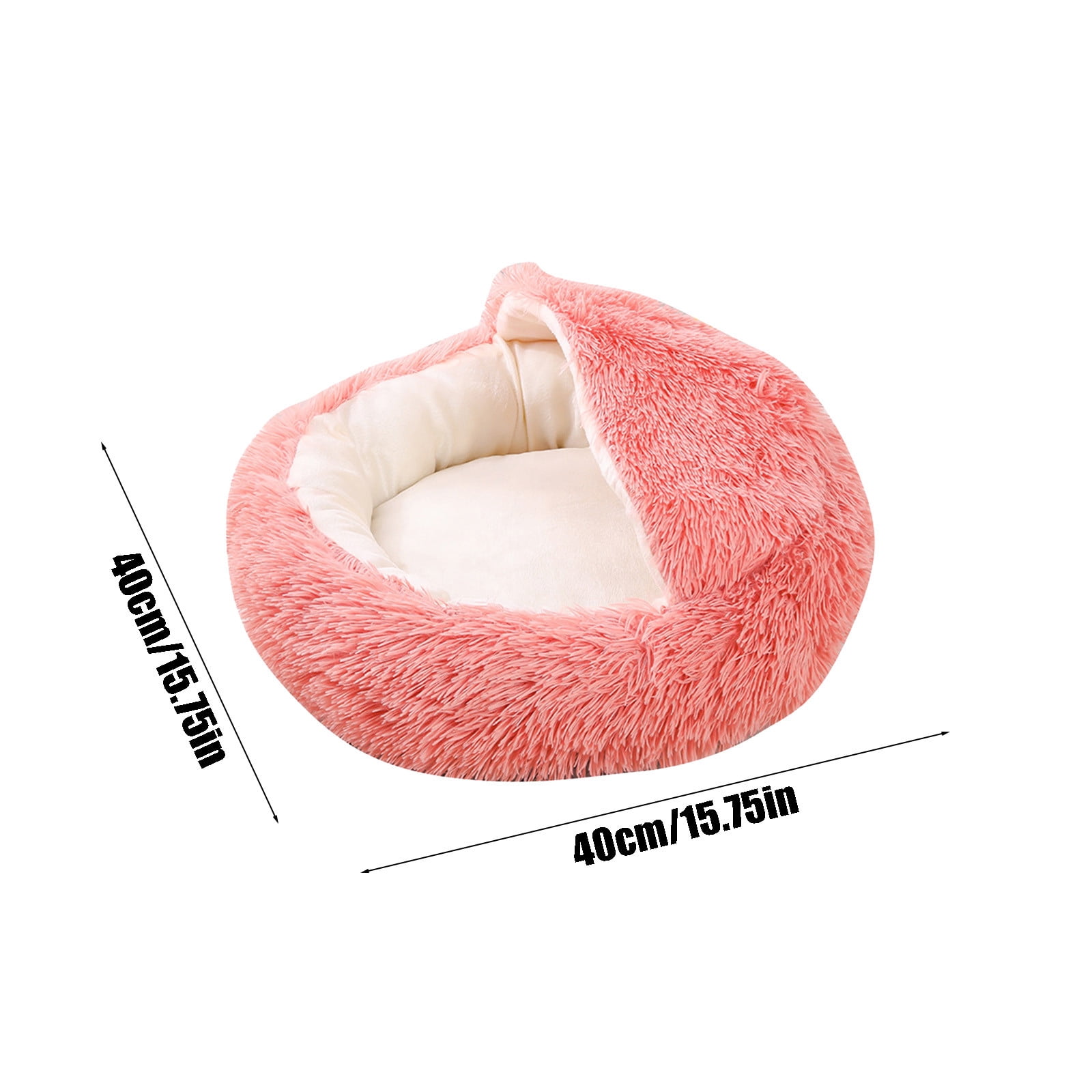 Cat Bed for Indoor Cats, Medium Large Cats Cave Bed, Machine Washable Slip Resistant Bottom, Ultra Soft Plush Cushion, Clearance