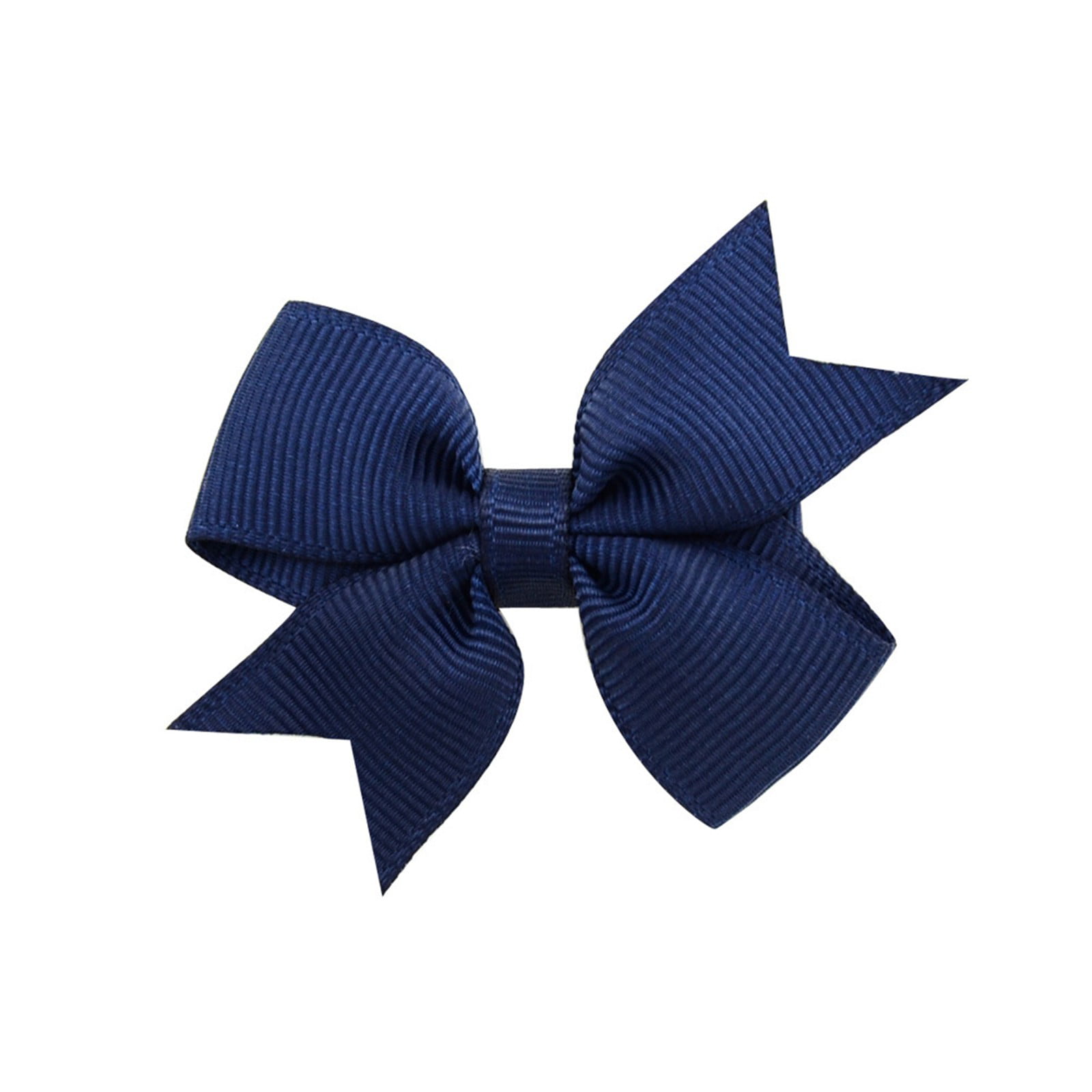 Navy blue organza/grosgrain ribbon hair bow/accessories school hair bows