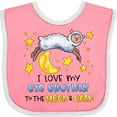 thumbnail image 3 of Inktastic I Love My Big Brother to the Moon and Back Cute Sheep Boys or Girls Baby Bib, 3 of 4