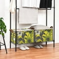 thumbnail image 3 of Yayeee Foldable Storage Basket for Shelves with Handles Waterproof Cloth Bins, Yellow Flowers, 3 of 7