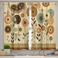thumbnail image 5 of Ambesonne Botanical Valance & Curtain 3 Pcs Set, Boho Earthy Colors Garden, 55"x30", Eggshell Rust and Sepia, 5 of 7