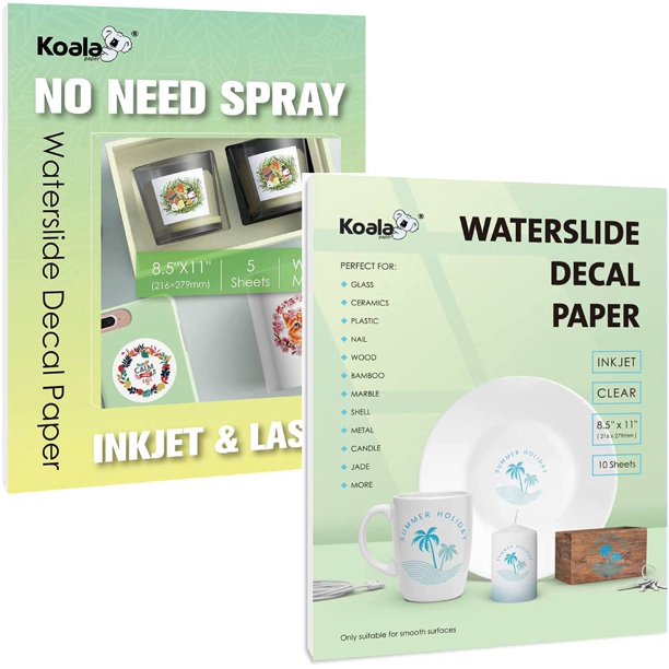 Kit KOALA No Spray Waterslide Decal Paper White Matte for Inkjet