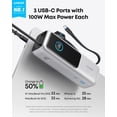 thumbnail image 2 of Portátil Power Bank Anker de 25 000 mAh con tres puertos USB-C de 100 W, 2 of 6