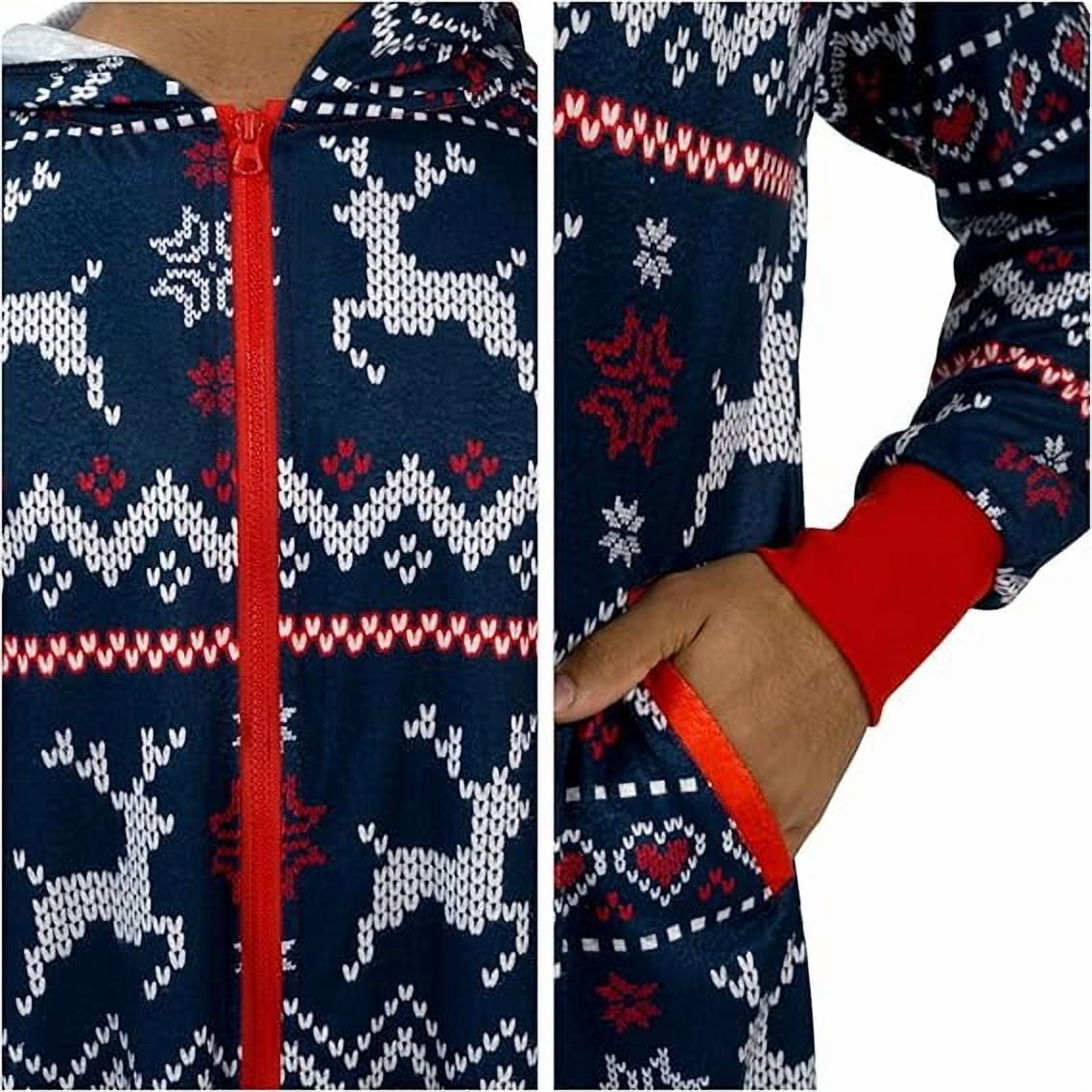 Joyfy Women's Christmas Pajamas, Adult Fleece Plaid Hoodie Full Zip Women's Pajamas, Women's Holiday Pajamas