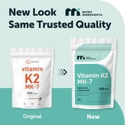 Vitamin K2 MK-7 Supplement, 200 mcg Per Serving, 300 Coconut Oil Softgles | Immune, Joint, Heart Support | Non-GMO