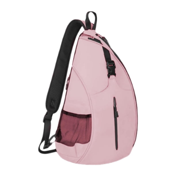 Bolsa para raqueta de tenis, bandolera ligera y resistente al agua para bádminton. rosa