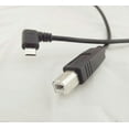 thumbnail image 2 of FOR 2pcs USB 2.0 B Male Plug To USB Micro 5 Pin Male Right Angled Cable 25cm, 2 of 2