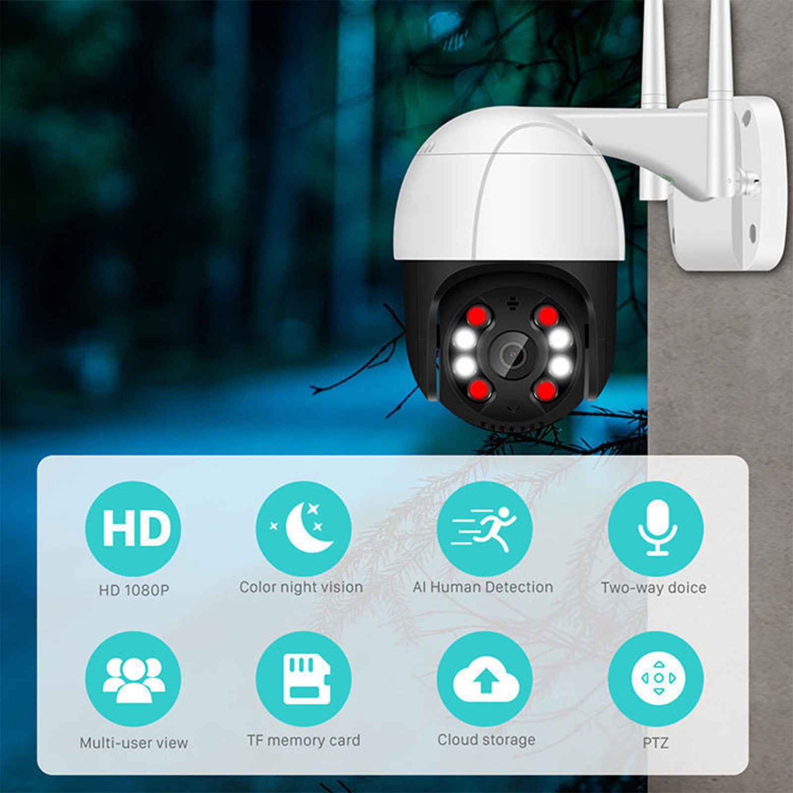 Barsme Ring Camera Outdoor Wireless Security Camera High Sight Definition Wireless Indoor Surveillance Camera With Ball-Tracking Integration For Remote Monitoring Via Mobile Phone
