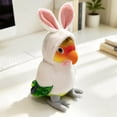 thumbnail image 5 of Creative Parrot Stuffed Animal Doll -7.9 '' Fun Parrot Cross Dressing Rabbit Plush Toy Gift for Birthdays, Home Decor, 5 of 6