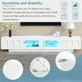 thumbnail image 4 of Aukfa Modern TV Stand for TVs Up to 95" with PP-Controlled LED Light & Fluted Doors,White, 4 of 8