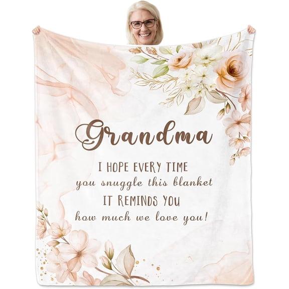 Grandma Gifts, Gifts for Grandma Blanket 60"X50", Grandma Birthday Gifts, Grandma Gifts from Grandchildren, Grandma Gift Ideas, Best Great Grandma Gifts, Grandmother Gifts Christmas