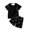D-Black, variant on WhouRiu Boys Casual Outfits Short Sleeve Tees Dinosaur Graphic Shorts Sets Kids Summer Daily Clothes