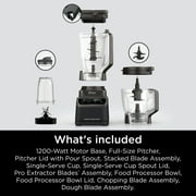 Ninja Grand Kitchen System 72-Oz Blender, 4 Presets, Smoothie, Chop, Dough, 3 Speeds, 1200W, KS500WMBK Black