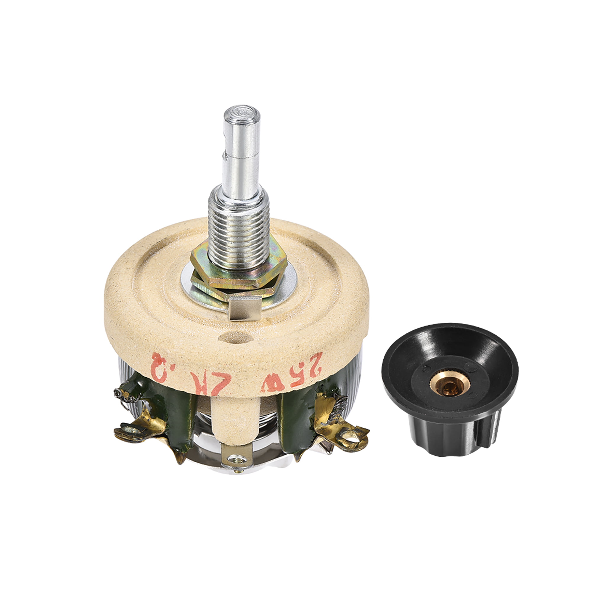uxcell Wirewound Ceramic Potentiometer Variable Rheostat Resistor 150W 200R Ohm with Knobs 