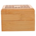thumbnail image 2 of MasteelfCA 1pc Incense Box Square Hollow Bamboo Practical Incense Burner (Light Yellow), 2 of 7