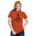 thumbnail image 4 of Illuminati Masonic Square Compass Plus Size Crewneck Graphic Tee Shirt Brisco Brands 4X, 4 of 4