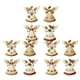 thumbnail image 1 of Adornos navideños de madera con forma de ángel. Adornos rústicos de estilo granja con forma de ángel. Adornos para colgar en el árbol de Navidad para decorar el hogar en Navidad., 1 of 7