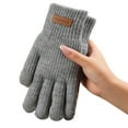 thumbnail image 4 of Winter Touch Gloves for Men and Women, Thickened Knitted Thermal Gloves with Fleece Lining, Windproof Warm Cycling Driving Hiking Gloves, Unisex Cold Weather Touchscreen Gloves, 4 of 7