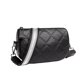 thumbnail image 1 of Bolso bandolera de piel para mujer con correa ancha, pequeño, con cremallera y correa extraíble, funda para móvil (negro), 1 of 5