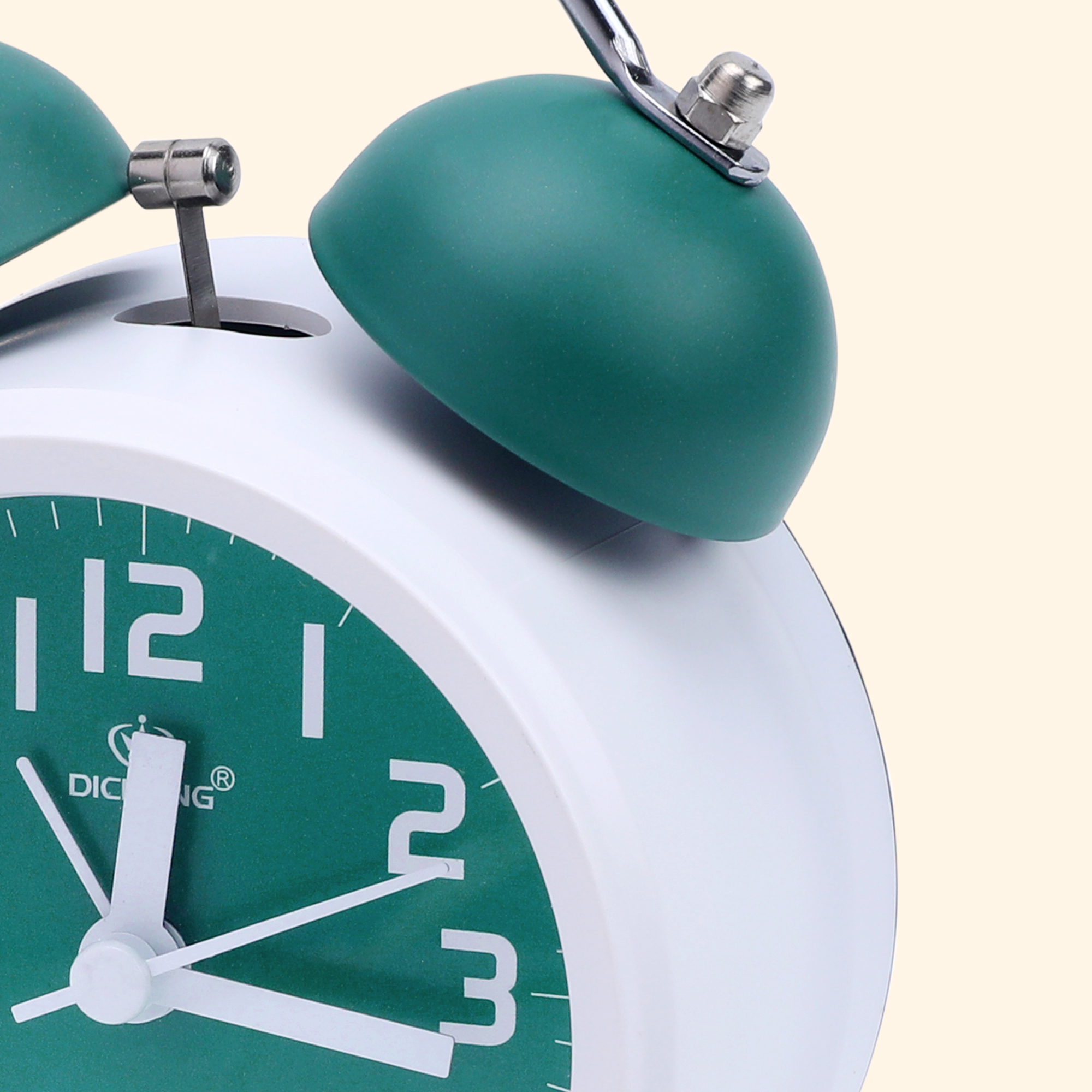 Unique Bargains Classic Mechanical Alarm Clock Bedroom Green 3.3"L x 2.2"W x 5.1"H