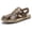 Khaki, variant on Men's Hand-Stitched Closed-Toe Leather Sandals, Casual Khaki Summer Shoes
