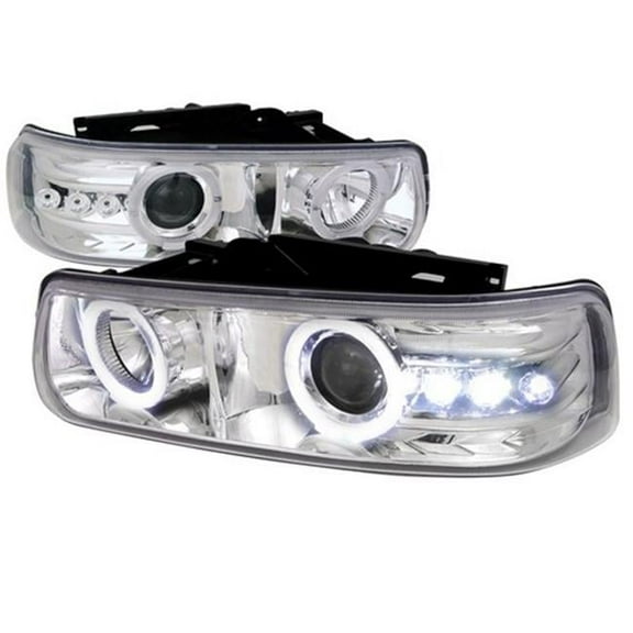 Projector Headlight for 00 to 06 Chevrolet Tahoe, 8 x 16 x 19 in. - Chrome