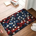 thumbnail image 4 of Rateoe Red Blue White Stars Pattern Flannel Door Mat Indoor Outdoor Entrance, Waterproof All-Weather Doormat,Fade Resistant, Low Profile Entryway Mat 16x24in, 4 of 7