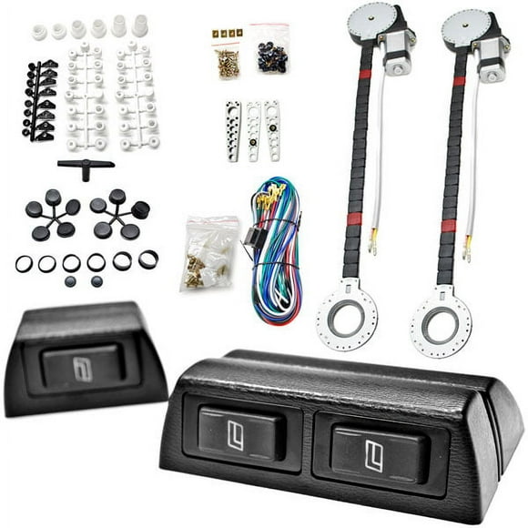 Biltek 2x Car Window Automatic Power Kit Electric Roll Up Compatible with Chevy Impala K5 Blazer Lumina Malibu Monte Carlo