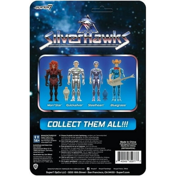 Super7 - Silverhawks ReAction Figures Wave 01 - Bluegrass (Toy Version)