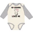 thumbnail image 3 of Inktastic Grammy Loves Me Girls Kitty Girls Long Sleeve Baby Bodysuit, 3 of 5