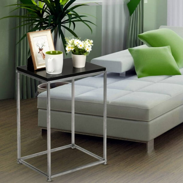 Hodely Modern Metal Square Gray Frame End Table Side Table Walmart Com Walmart Com
