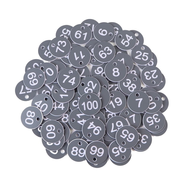 100PCS Round Number Husbandry Farm Beehive Label Beekeep Box Numbered With Hole Tag Animal Livestock Markers Classification Sign100PCS He Qiyong unisex