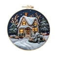 thumbnail image 2 of Christmas Embroidery Kit, Christmas Embroidery Kit with Embroidery Hoop, Easy Embroidery Kit for Beginners and Adults,Hand Embroidery Kit with Stamped Embroidery Pattern, DIY Needlepoint Kit Set, 2 of 9