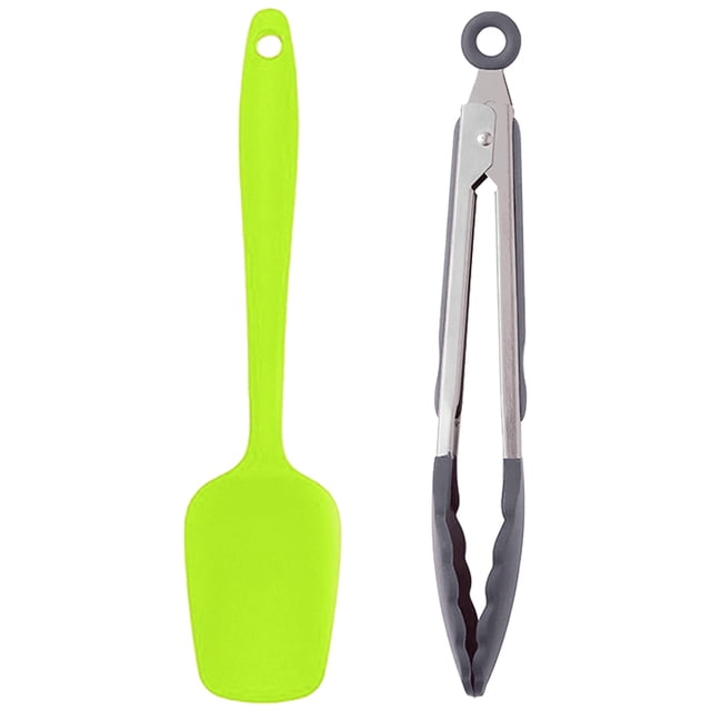 Juego de utensilios de cocina de 2 piezas, utensilios de cocina de silicona fáciles de limpiar, utensilios de cocina para utensilios de cocina antiadherentes