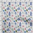 thumbnail image 3 of Soimoi Watercolor Floral Printed,Cuddle Minky Fabric, Sewing Fabric by The Yard 56 Inch Wide,Decorative Plush Soft Fabric, Baby Garments, Toys and Blankets, Blue & White, 3 of 5