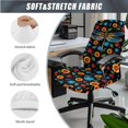 thumbnail image 3 of HELLHERO Daisy Dragonfly Print Office Chair Cover Set, Protective Computer Office Chair Cover with Armrest Covers, Universal Desk Chairs Armrest Covers, Machine Washable, 3 of 6
