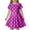 Purple, variant on Girls Dresses Children's Fashion Polka Dot Print Slim Short Sleeve Kids Outfits