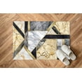 thumbnail image 5 of Gray And Yellow Marble Rugs, Luxury Marble Rugs, Geometric Shape Rug, Accent Rug, Hallway Rug, Office Rug, Modern Soft Rugs, Front Door Rug, 3.3'x5' - 100x150 cm, 5 of 8