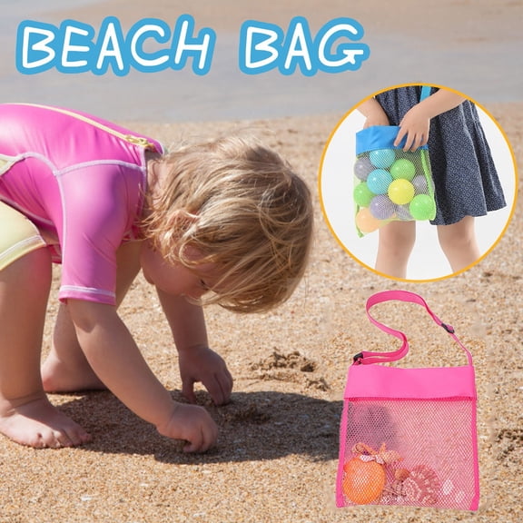 Kids Breathable Mesh Beach Bag with Adjustable Shoulder Straps for Outdoor Swimming Pool Travel and Sports Gear Storage