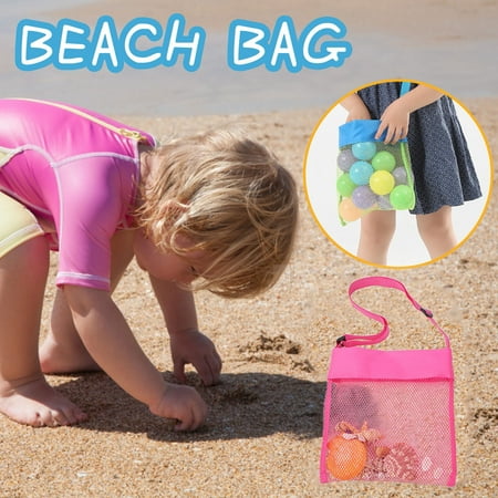 

VOSS Color Children s Mesh Beach Breathable Sea Shell Bags Adjustable Carrying Straps
