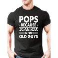 thumbnail image 1 of Father's Day "POPS" Letter Pattern Print Men's Comfy T-shirt, Graphic Tee Men's Summer Outdoor Clothes, 1 of 5