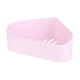 thumbnail image 5 of Estante de almacenamiento de soporte de baño de esquina montado en la pared de plástico sin perforación (rosa), 5 of 8