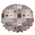 thumbnail image 2 of Pioneer Flower Floral Print Pattern Round Tablecloth 60 X 60 Inch, Wrinkle Resistant Wipeable Table Cloth for Kitchen Dining Picnic Patio Party, 2 of 6