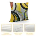 Ullo0ord Throw Pillow Covers,Yellow Black Gray Pillow Covers for Bed