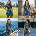 thumbnail image 3 of Uorisanigo Palm Tree Couple Matching Outfit His and Hers Clothing Mens Golf Shirts Quick Dry Short Sleeve Shirts for Athletic and Womens Golf Clothes Build in Shorts with Pockets, 3 of 8