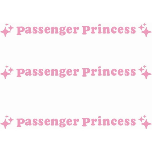 Passenger Princess Stickers 3pcs Cute Funny Rearview Mirror Sticker Passenger Princess Sticker for Car Window Car Accessories for Women Car Decoration