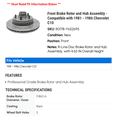 thumbnail image 2 of Front Brake Rotor and Hub Assembly - Compatible with 1981 - 1986 Chevrolet C10 - Raybestos, 2 of 2